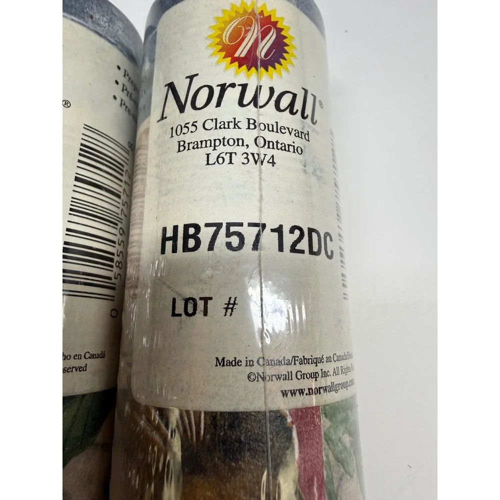 Norwall Floral Wallpaper Border Blue Burgundy Gold 2 Rolls HB75712DC Lot 5A